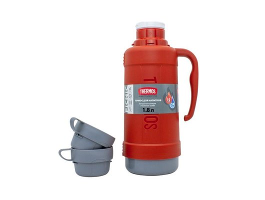 Термос THERMOS PICNIC 40 Series Red 1.8л стеклянная колба